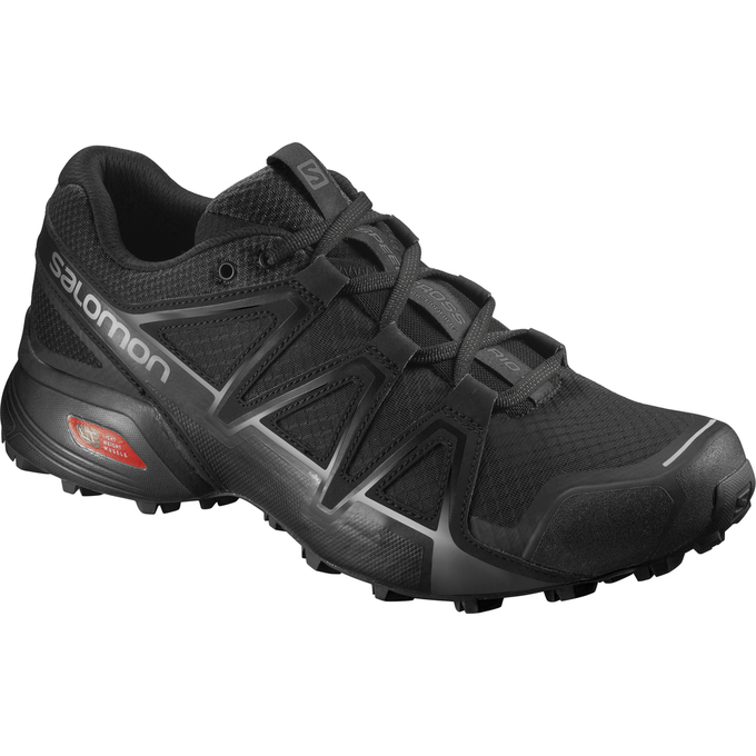 Salomon Israel SPEEDCROSS VARIO 2 - Mens Trail Running Shoes - Black (JMLZ-18357)